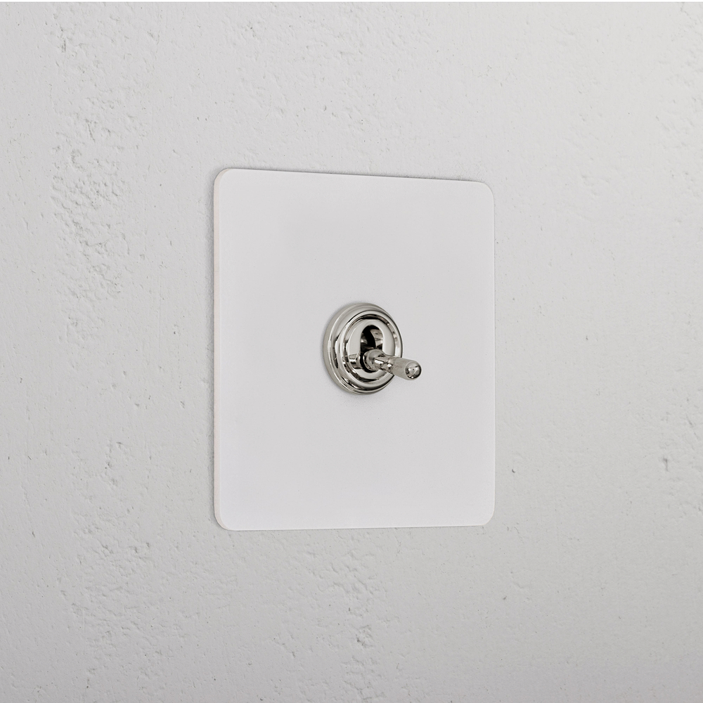 1G Two Way Toggle Switch - Paintable Polished Nickel