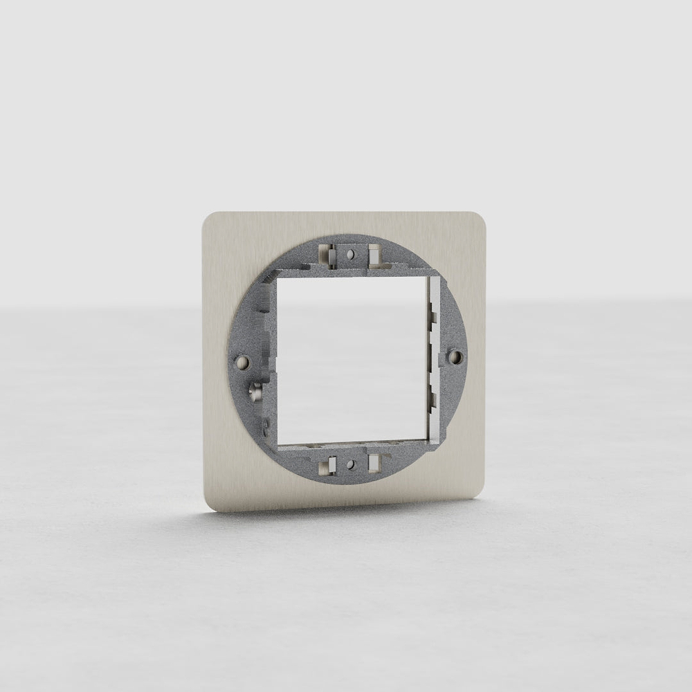 Kew Einfachrahmen 1x 45 mm – Satinnickel