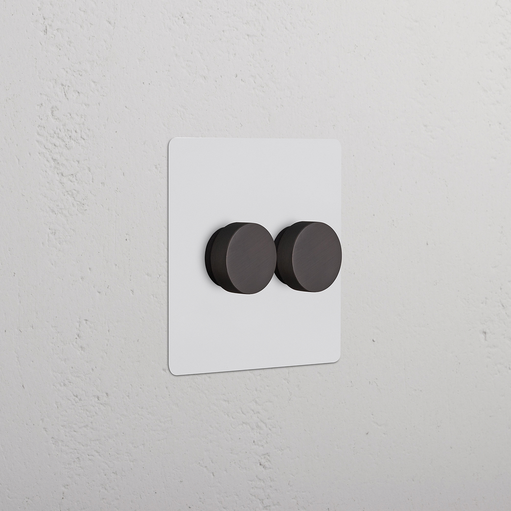 Kew 2G Dimmer Switch - Paintable Bronze