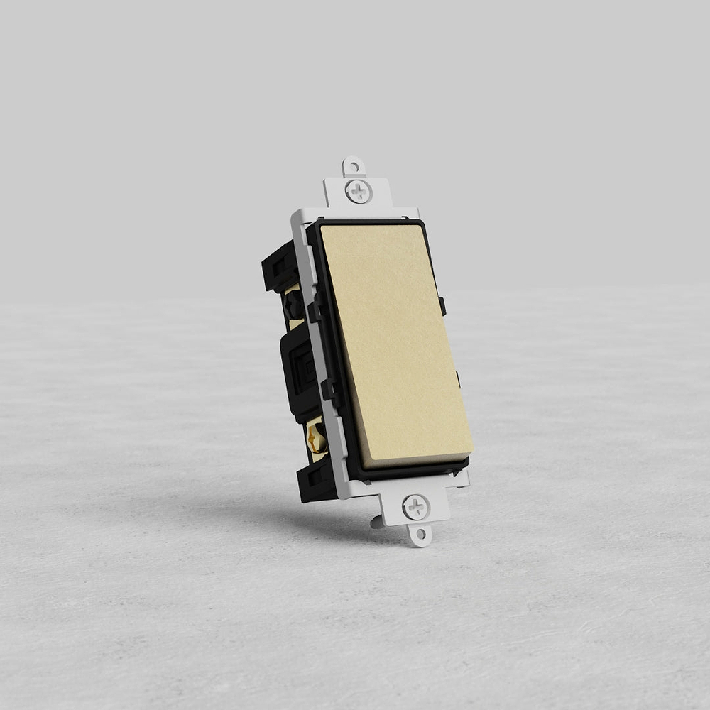 Four Way Rocker Switch - Antique Brass Black