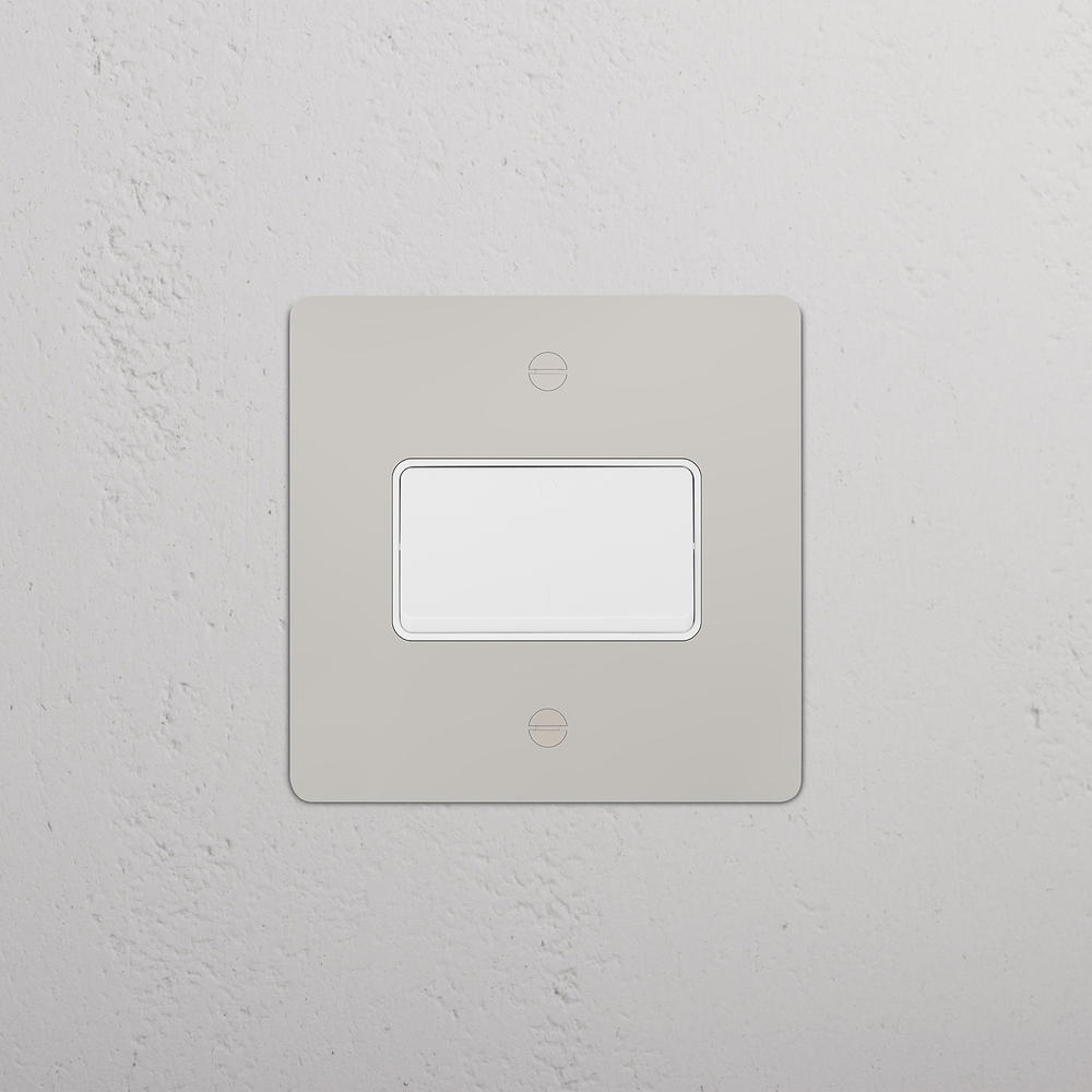 Single Fan Isolator Switch - Polished Nickel | White