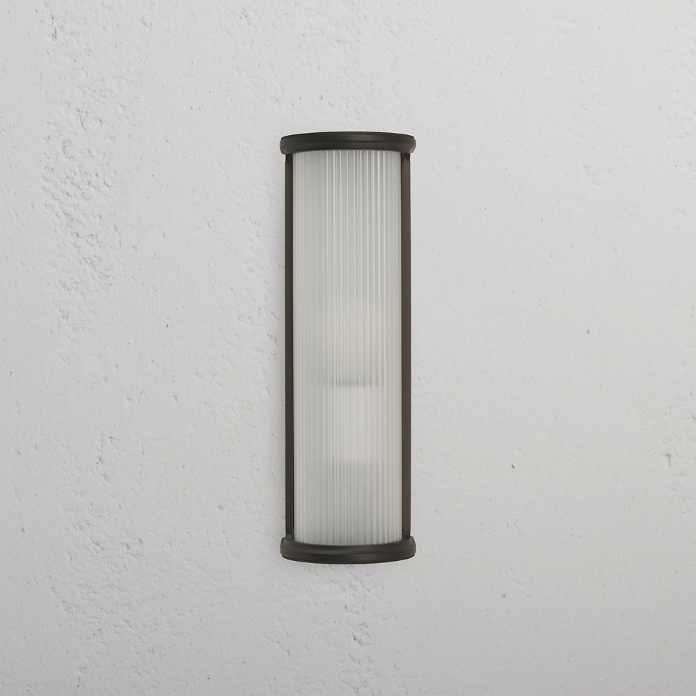 Bank Wall Light Fluted Glass – Bronze
