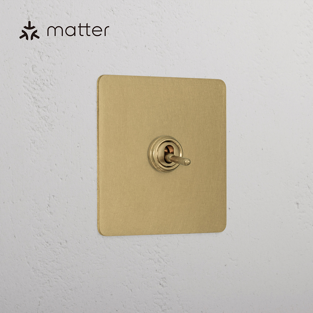 1G Smart Retractive Toggle Switch - Antique Brass