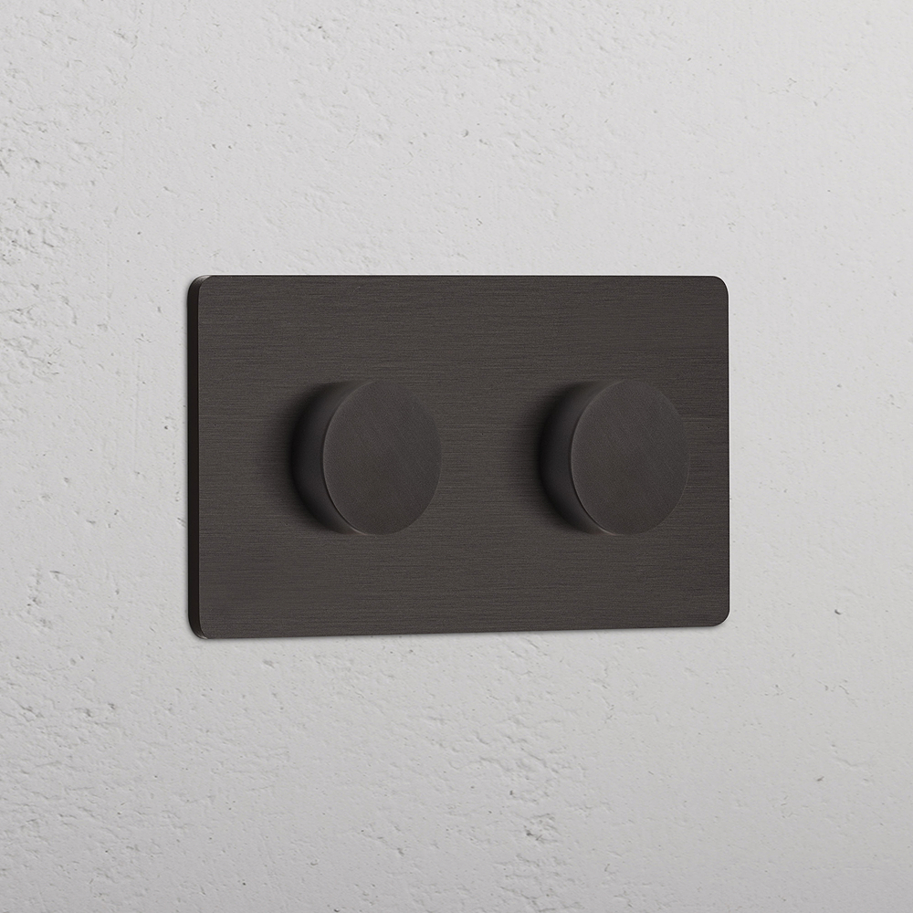 Grove Double 2x Multiway Dimmer Switch - Bronze