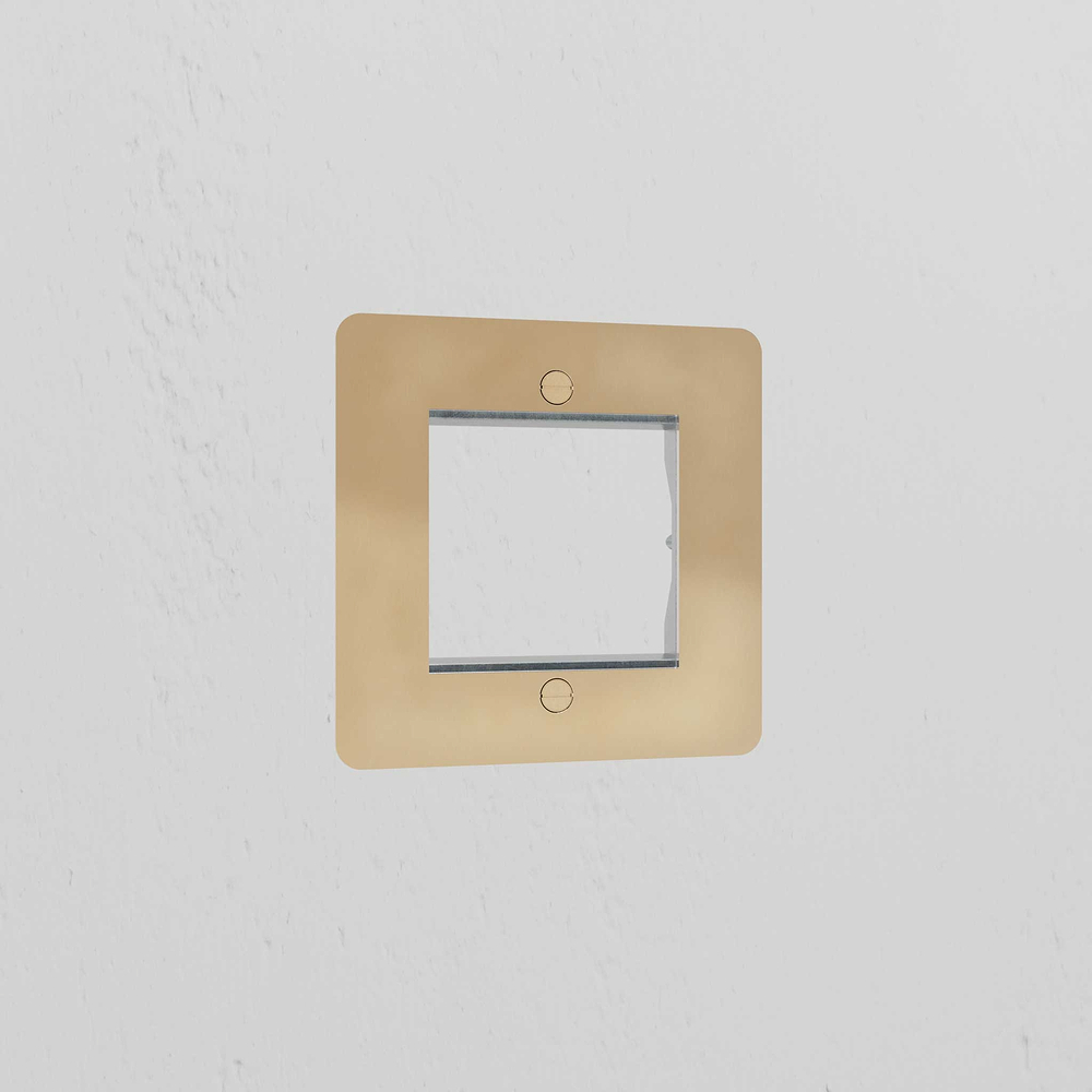 Single 50mm Module Plate - Antique Brass