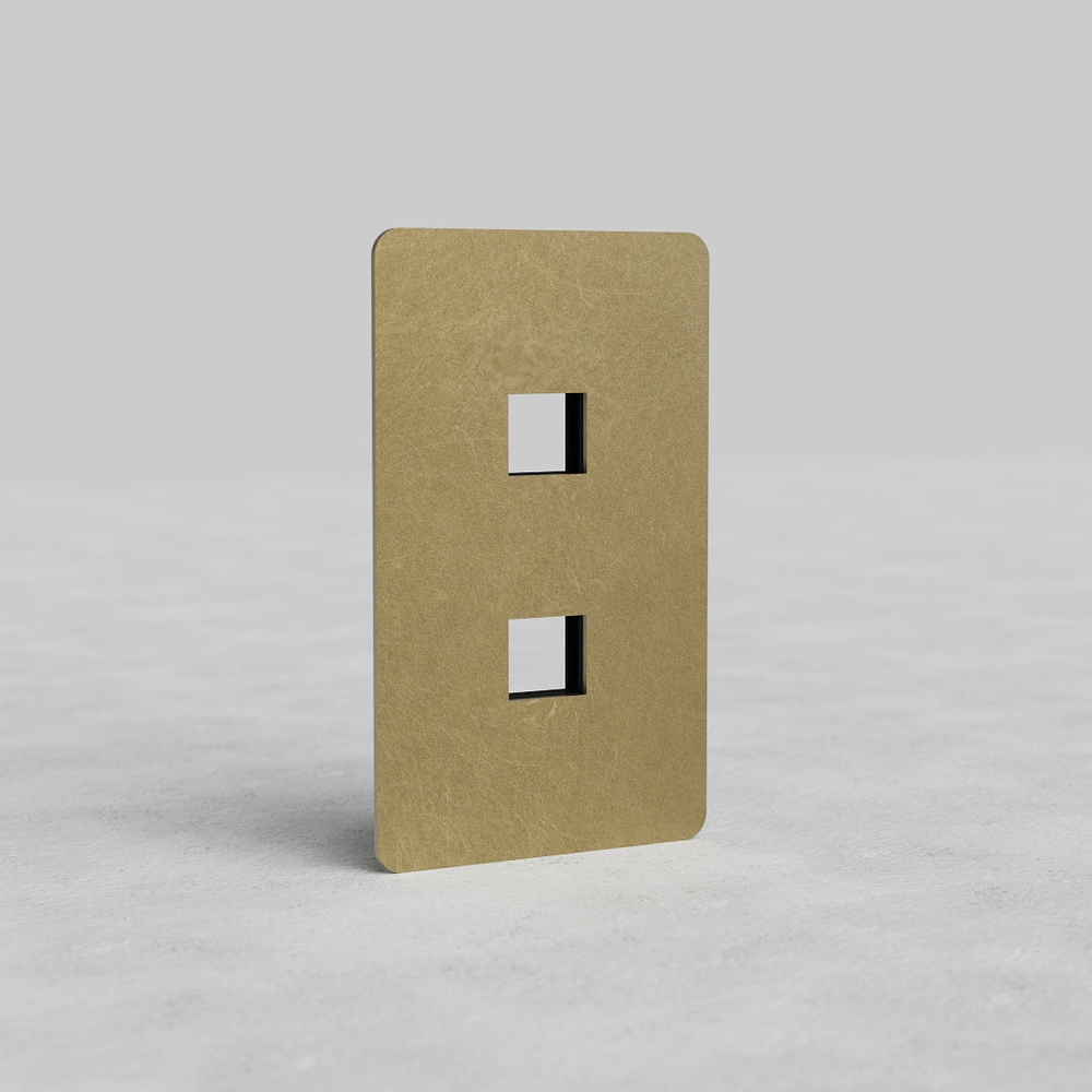 Kew 1G 2x Keystone Plate - Antique Brass