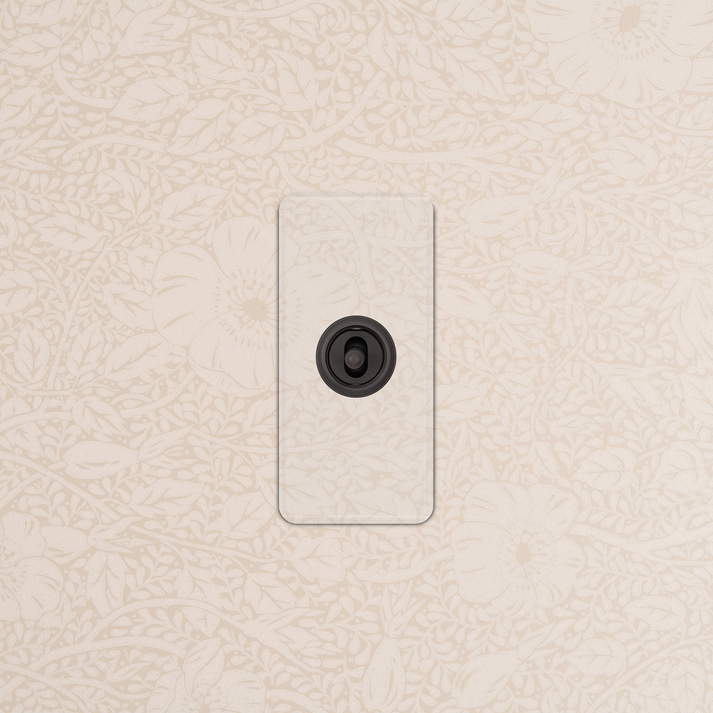 1G Architrave Centre Retractive Toggle Switch - Clear Bronze