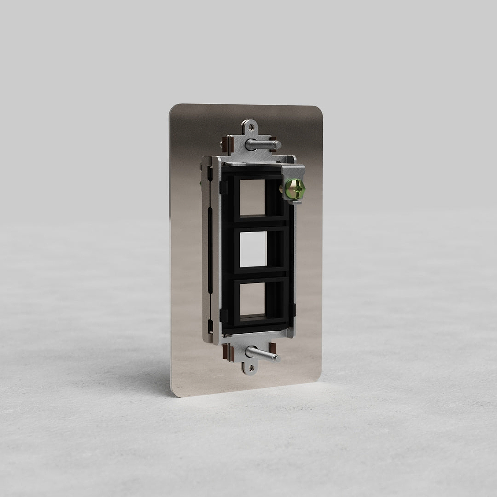 Kew 1G Keystone Plate - Polished Nickel