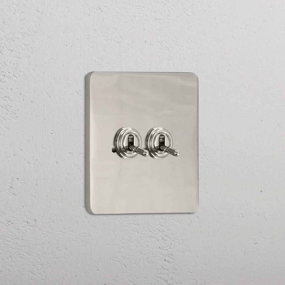 Grove Single 2x Toggle Switch - Polished Nickel
