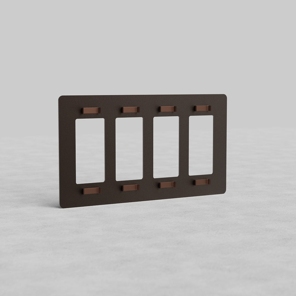Kew 4G Outlet Plate - Bronze