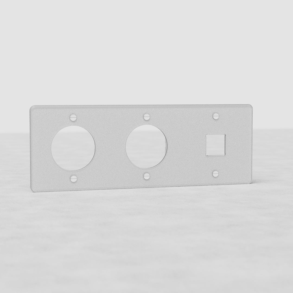 Kew Plaque Insert Keystone x1 & Prise x2 (Triple) - Transparence | Blanc