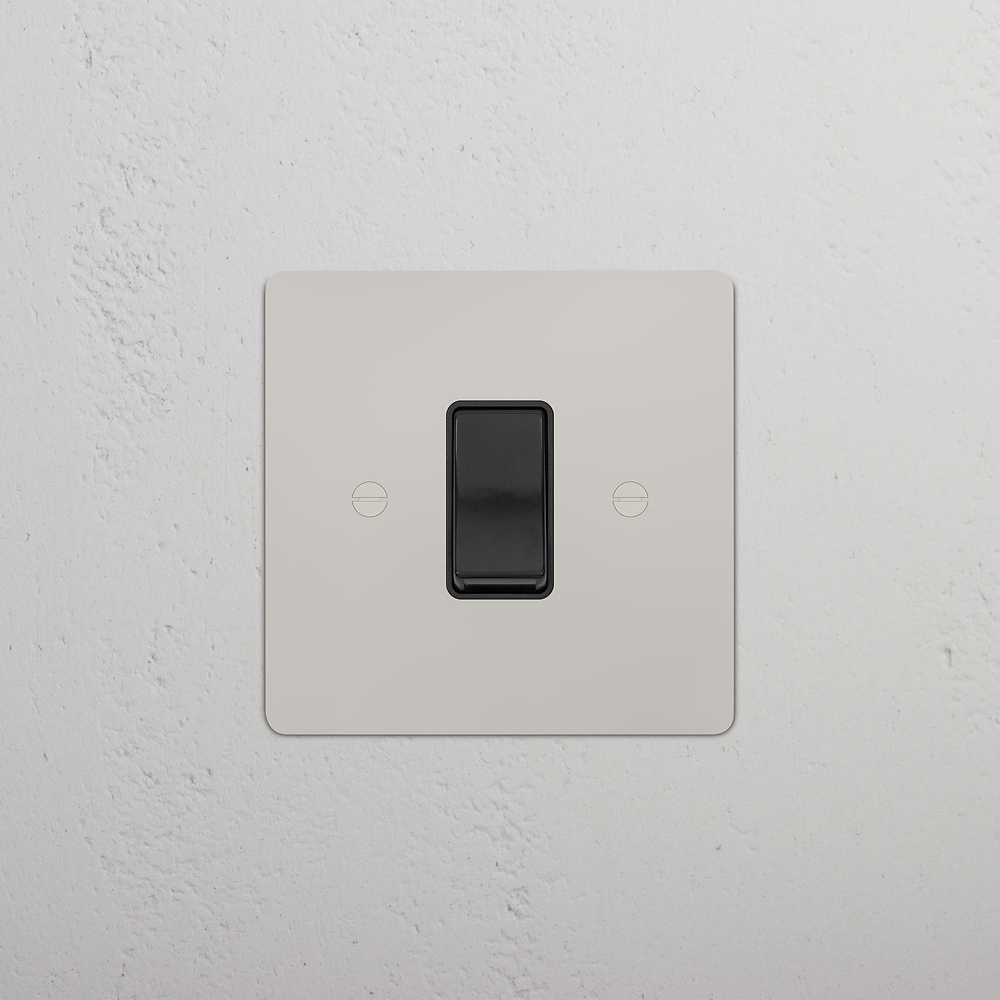 Single 45A Cooker Switch - Polished Nickel | Black