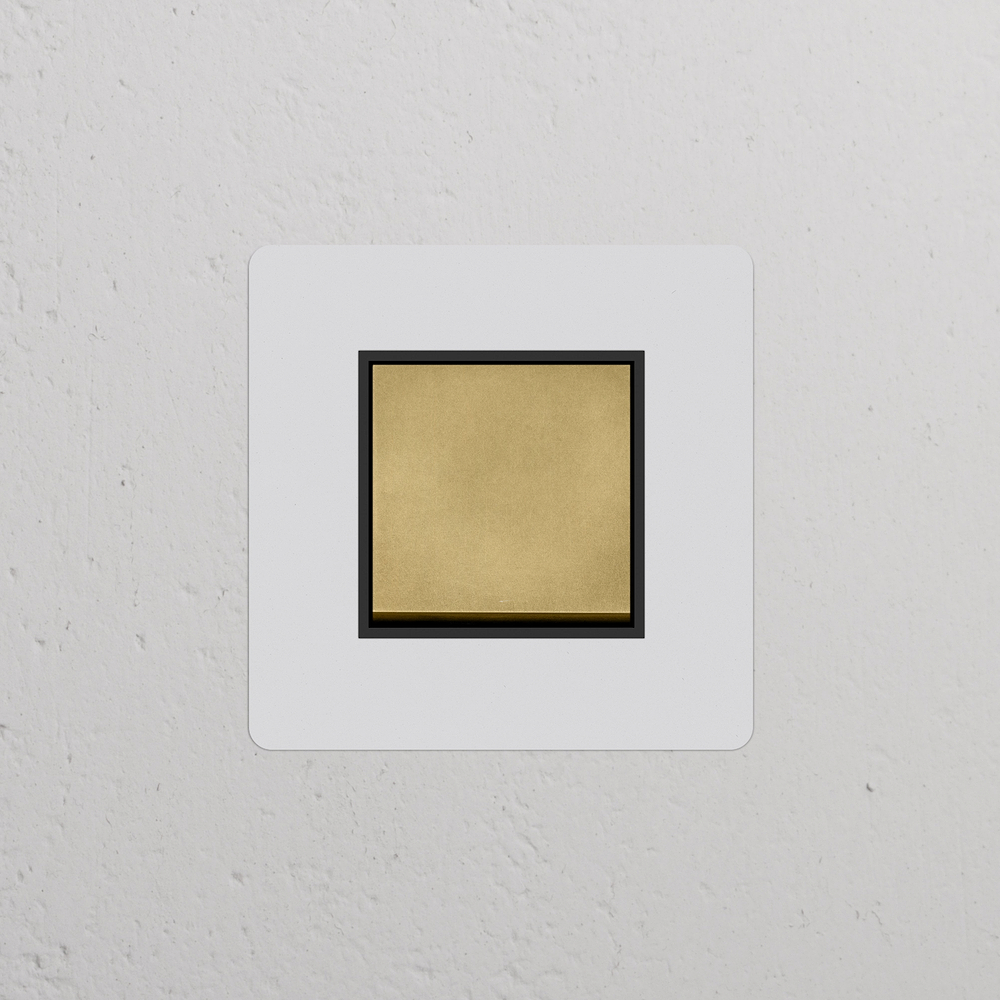 Kew Single Rocker Switch - Paintable Antique Brass | Black