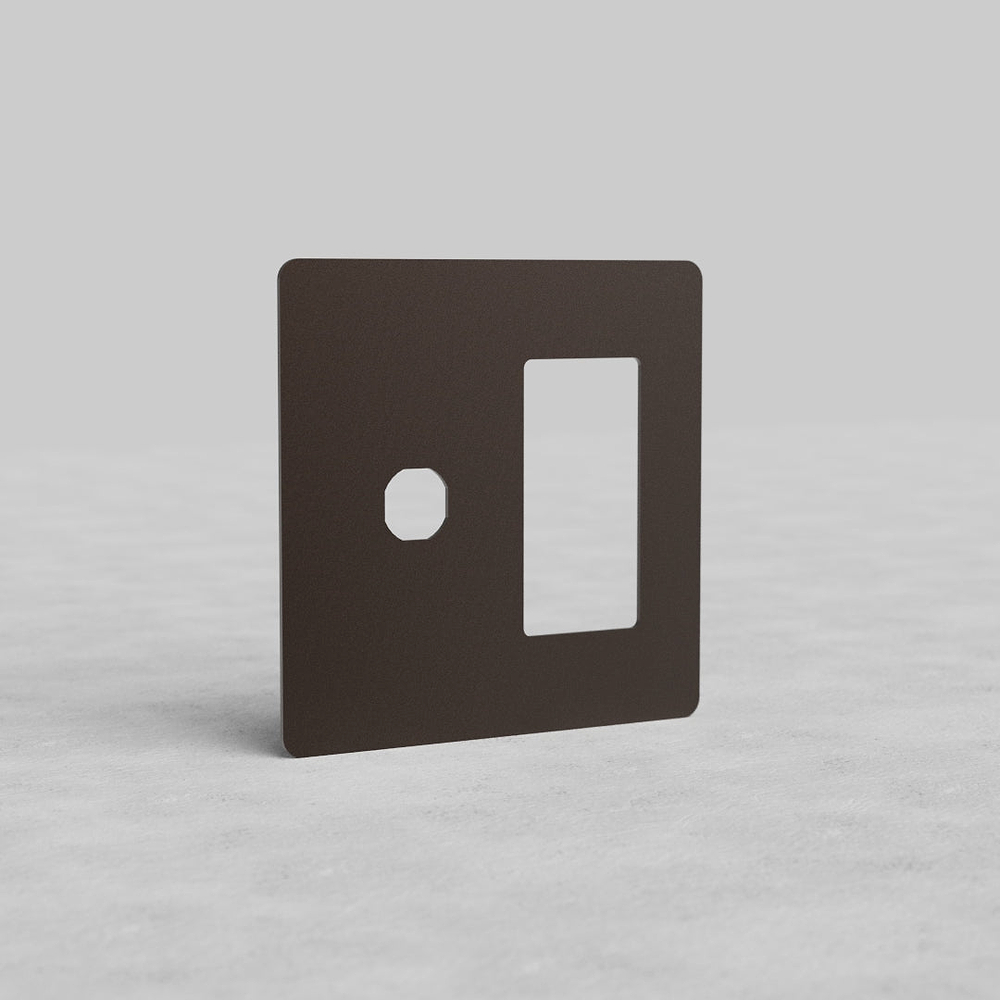Kew 2G Switch & Outlet Plate - Bronze