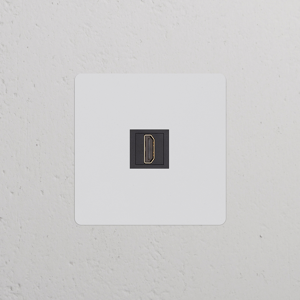 Kew Single HDMI Socket - Paintable | Black