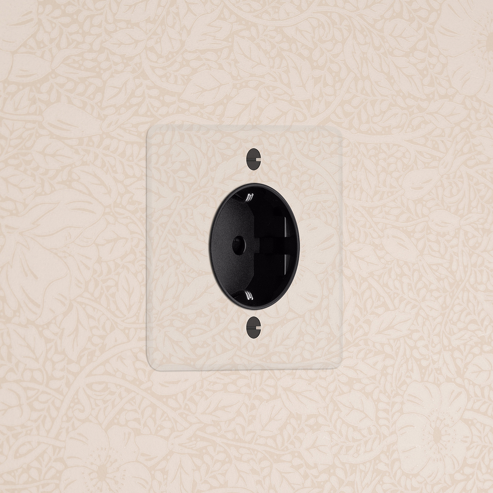 Kew Single Schuko Type F Socket - Clear | Black