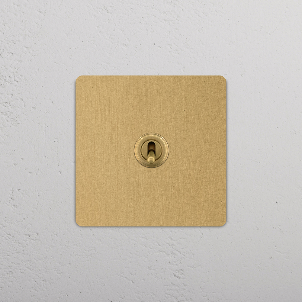 Grove Single Intermediate Toggle Switch - Antique Brass