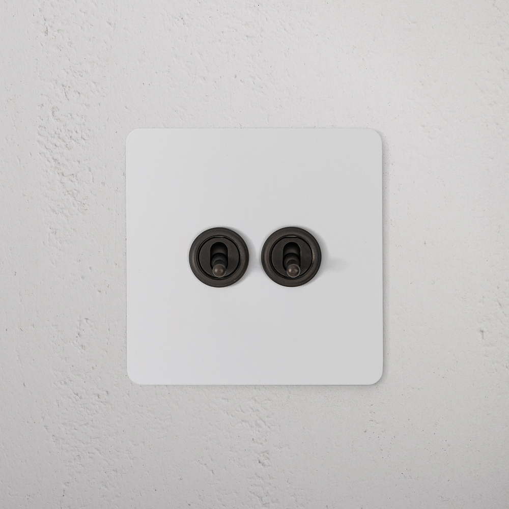 2G Two Way Toggle Switch - Paintable Bronze