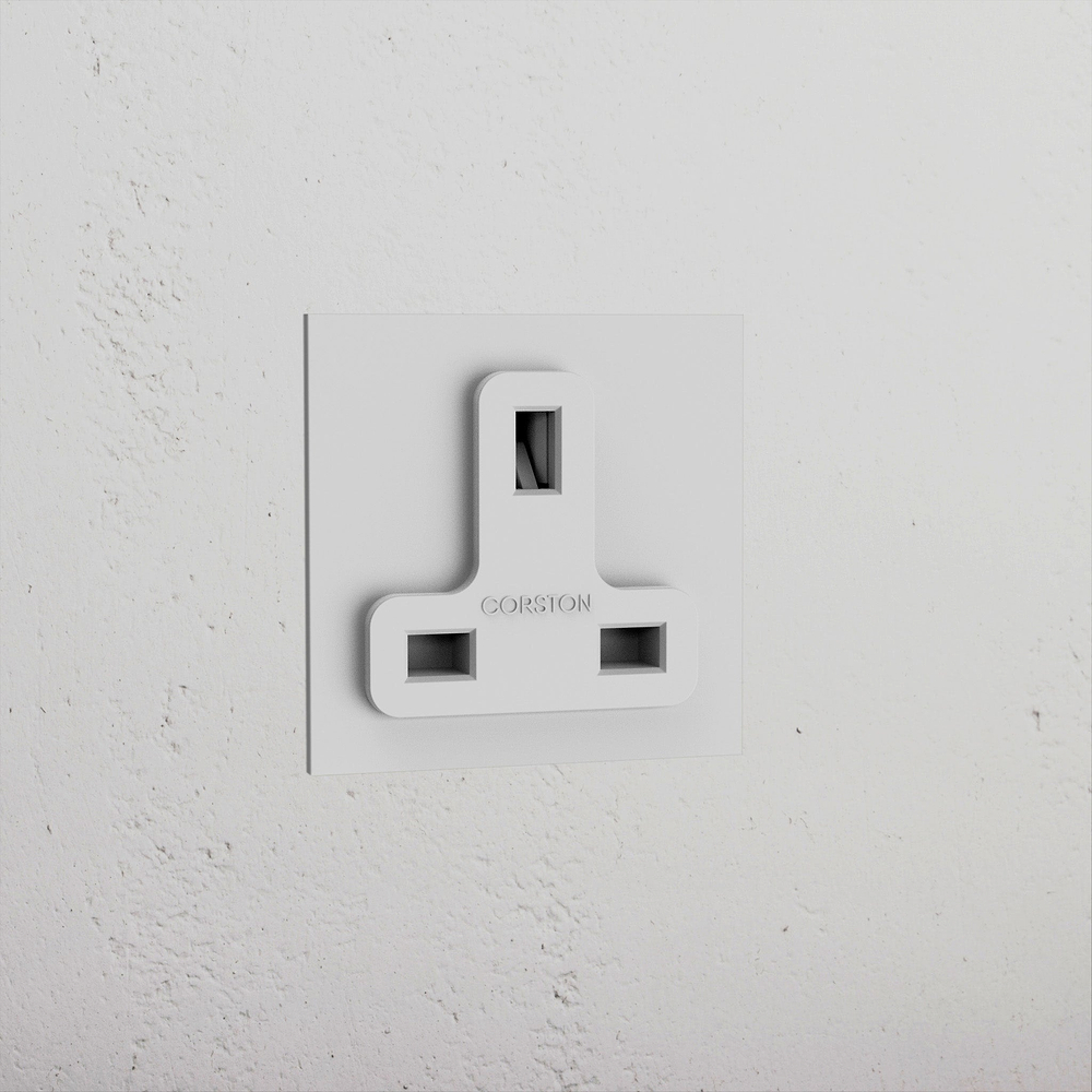 13A UK Socket Module – White