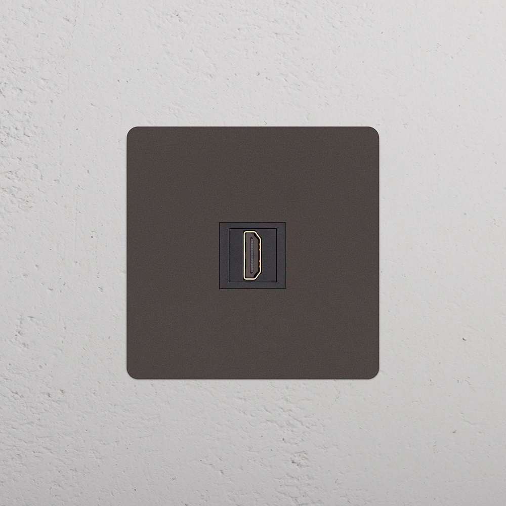 Kew Presa HDMI Singola - Bronzo | Nero