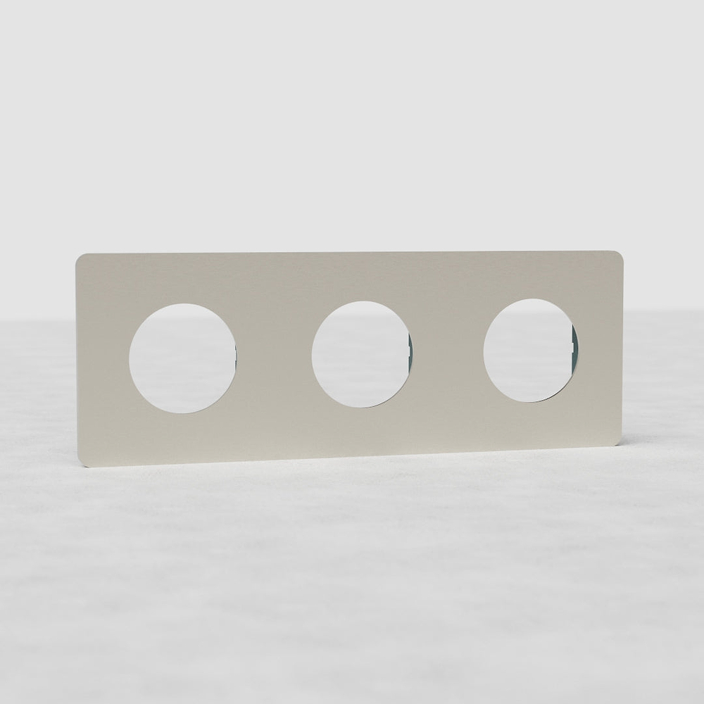 Grove Placca Presa Tripla 3x – Nichel Satinato