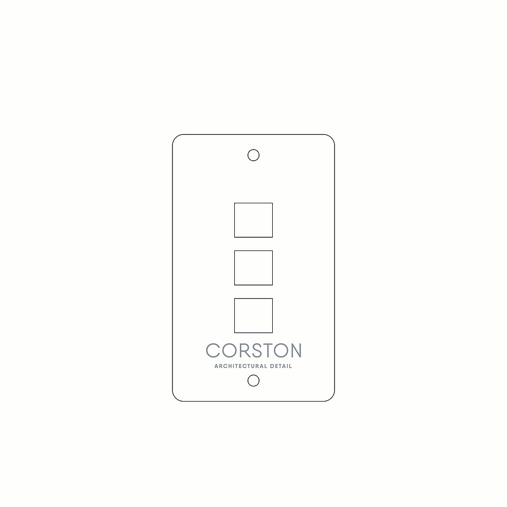 1G 3x Keystone Front Plate Paper Template