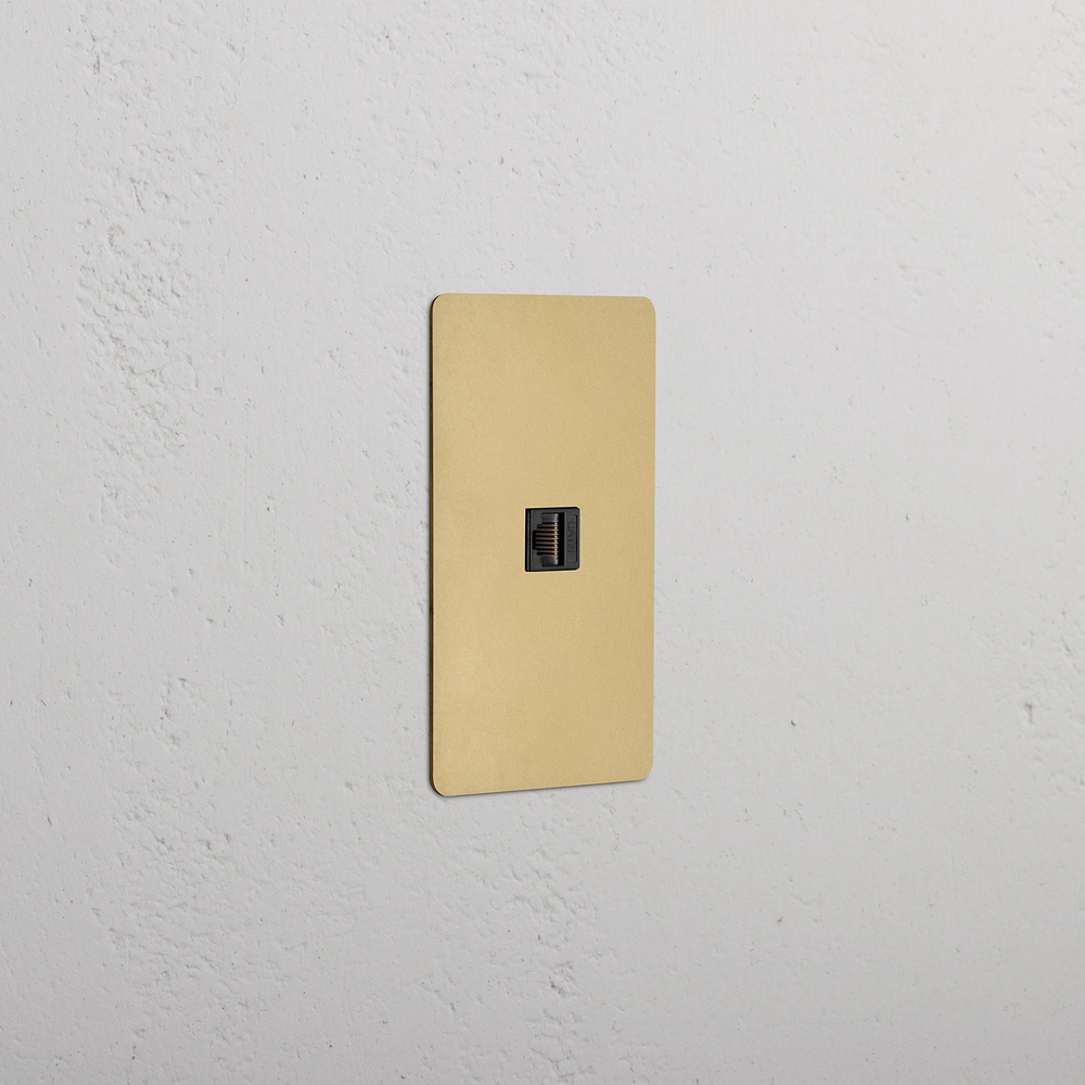 Kew 1G CAT 6 Keystone - Antique Brass Black