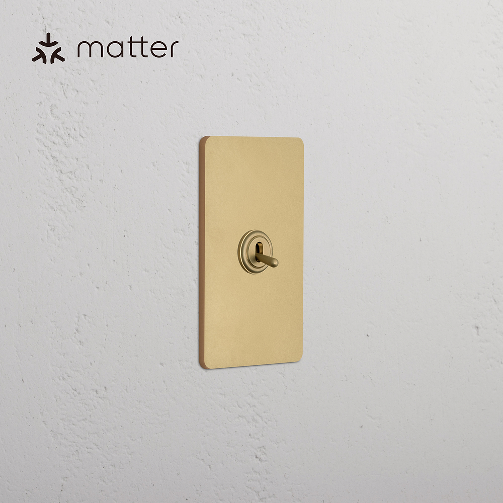 Grove 1G Smart Retractive Toggle Switch - Antique Brass