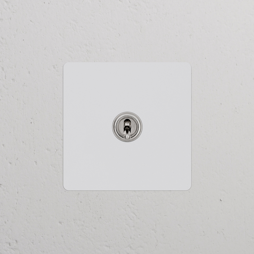 Single Smart Retractive Toggle Switch – Paintable Polished Nickel