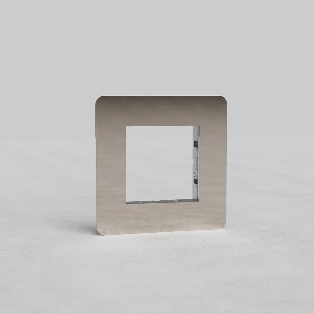 Kew Einfachrahmen 1x 45 mm – Poliertes Nickel
