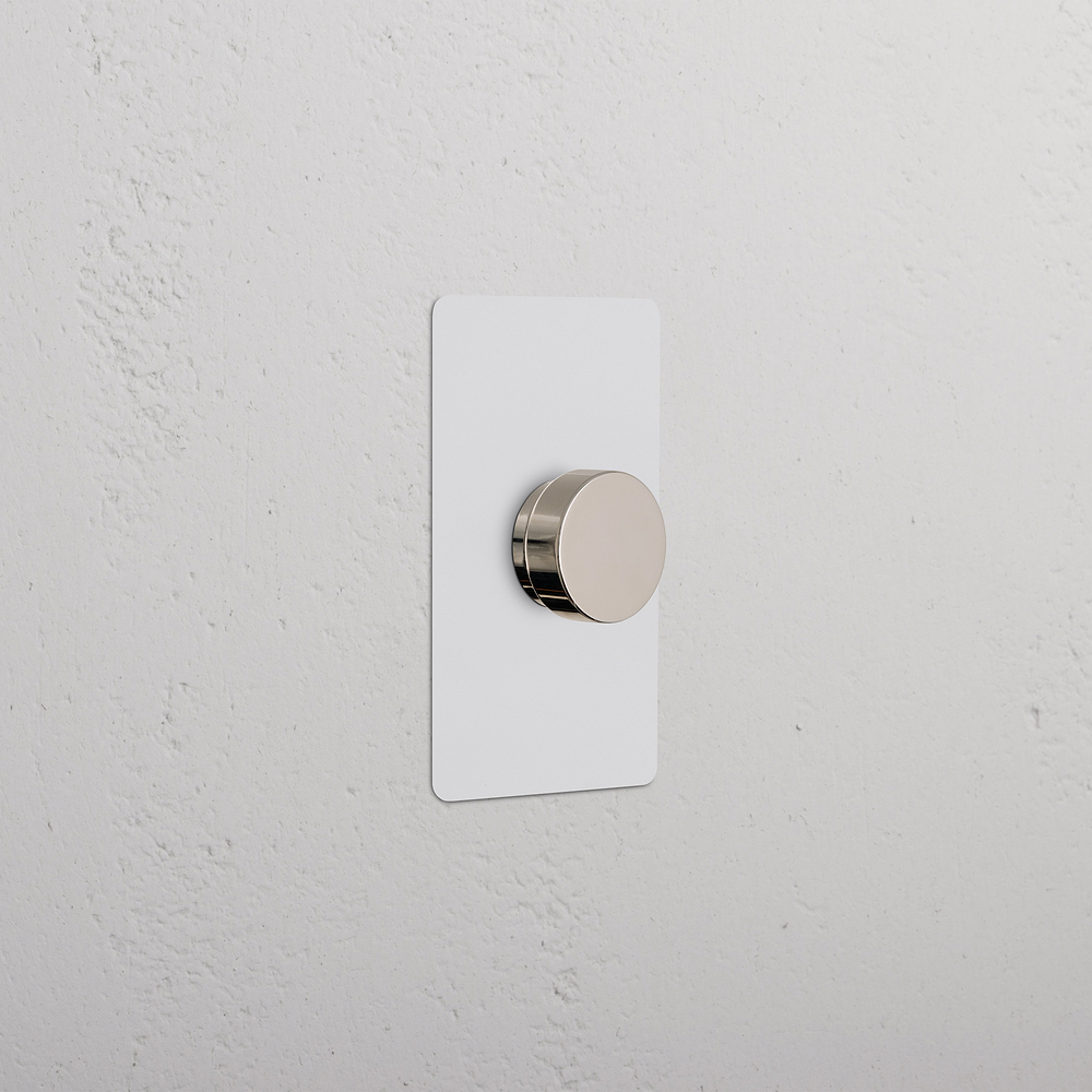 Kew 1G Dimmer Switch - Paintable Polished Nickel