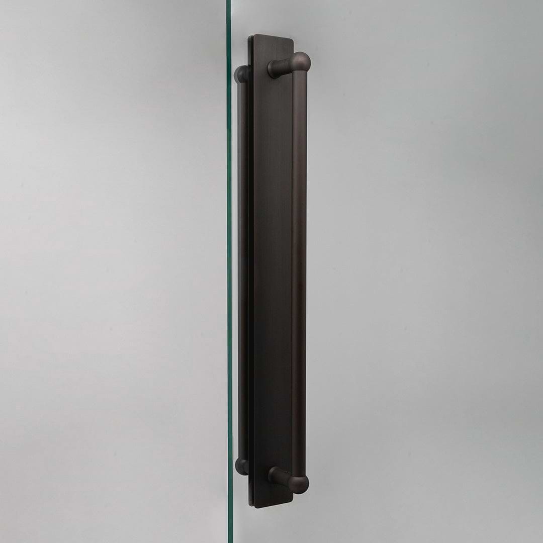 Harper Double Pull Handle with Plate 500mm - Bronze