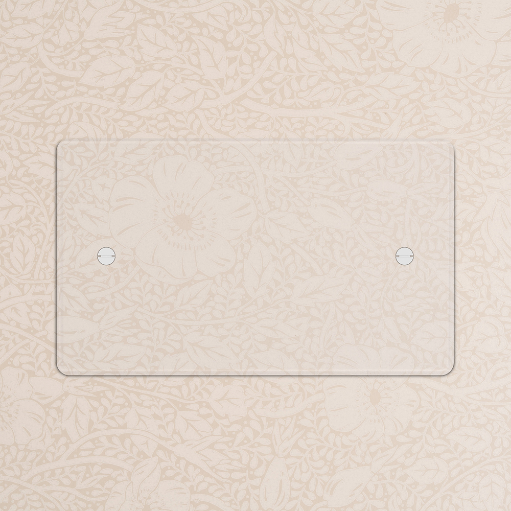 Double Blank Plate - Clear | White