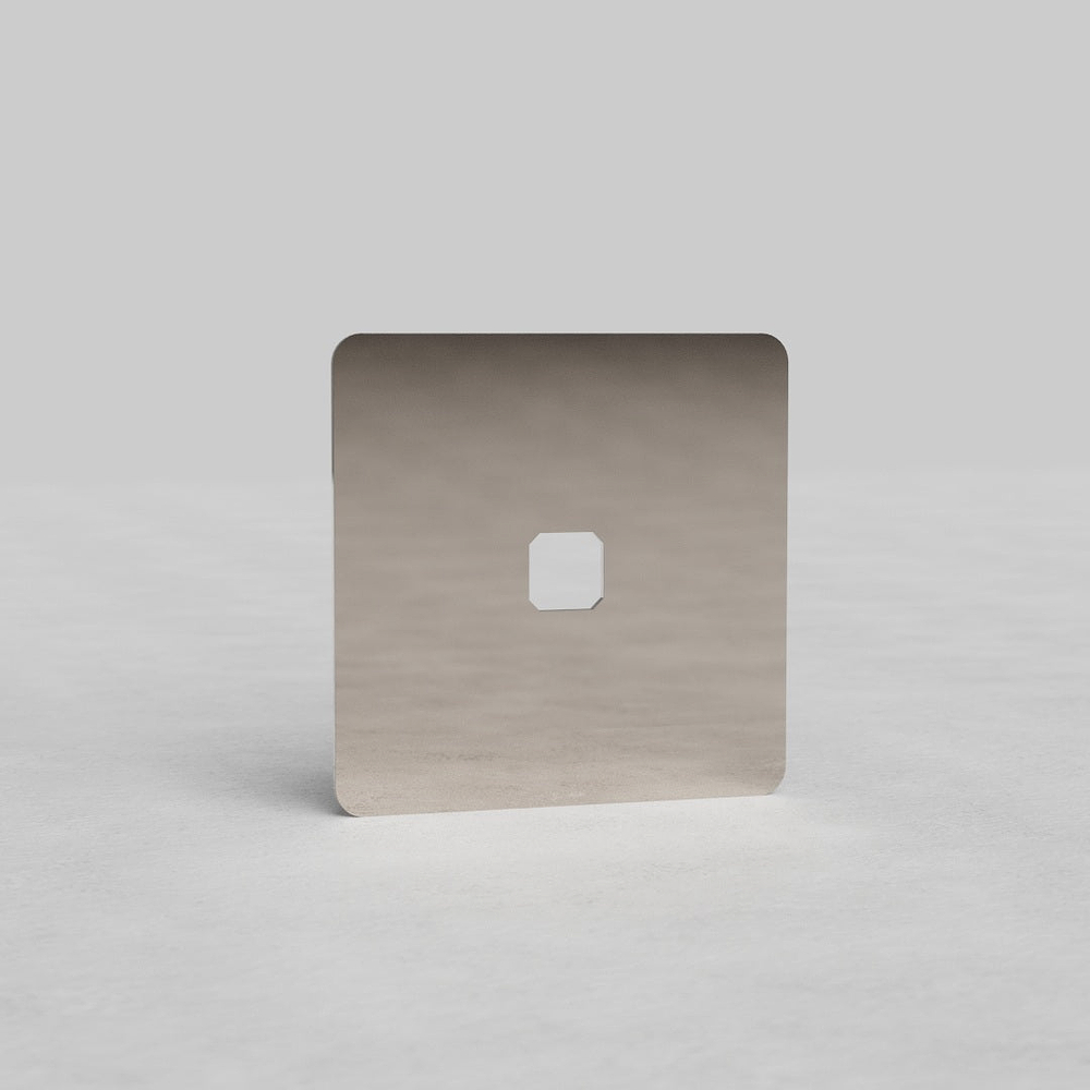 Kew Plaque Insert Interrupteur (Simple) - Nickel Poli