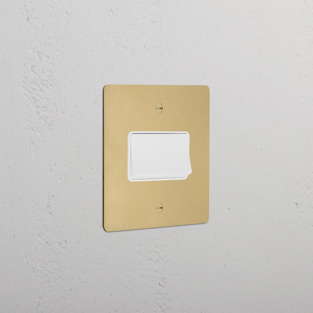 Single Fan Isolator Switch - Antique Brass | White