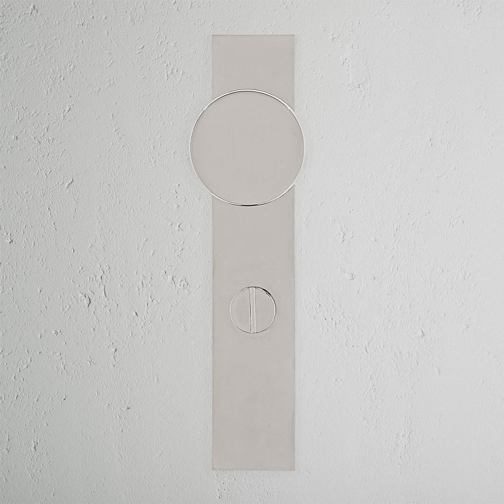 Onslow Long Plate Unsprung Door Handle & Thumbturn – Polished Nickel