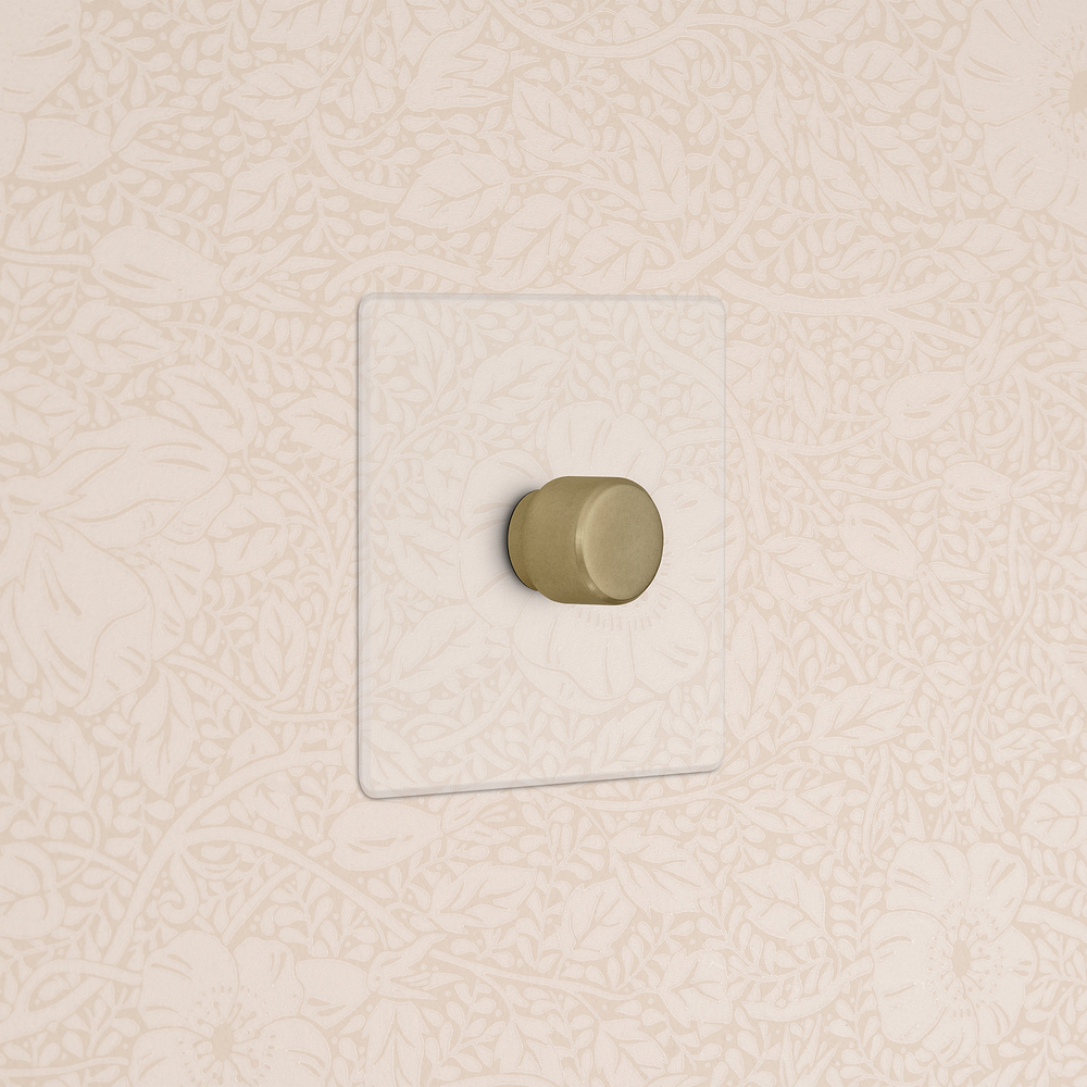 1G Two Way Dimmer Switch - Clear Antique Brass