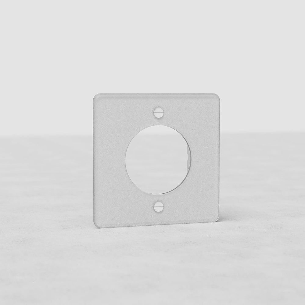 Kew Plaque de Prise (Simple) - Transparence | Blanc