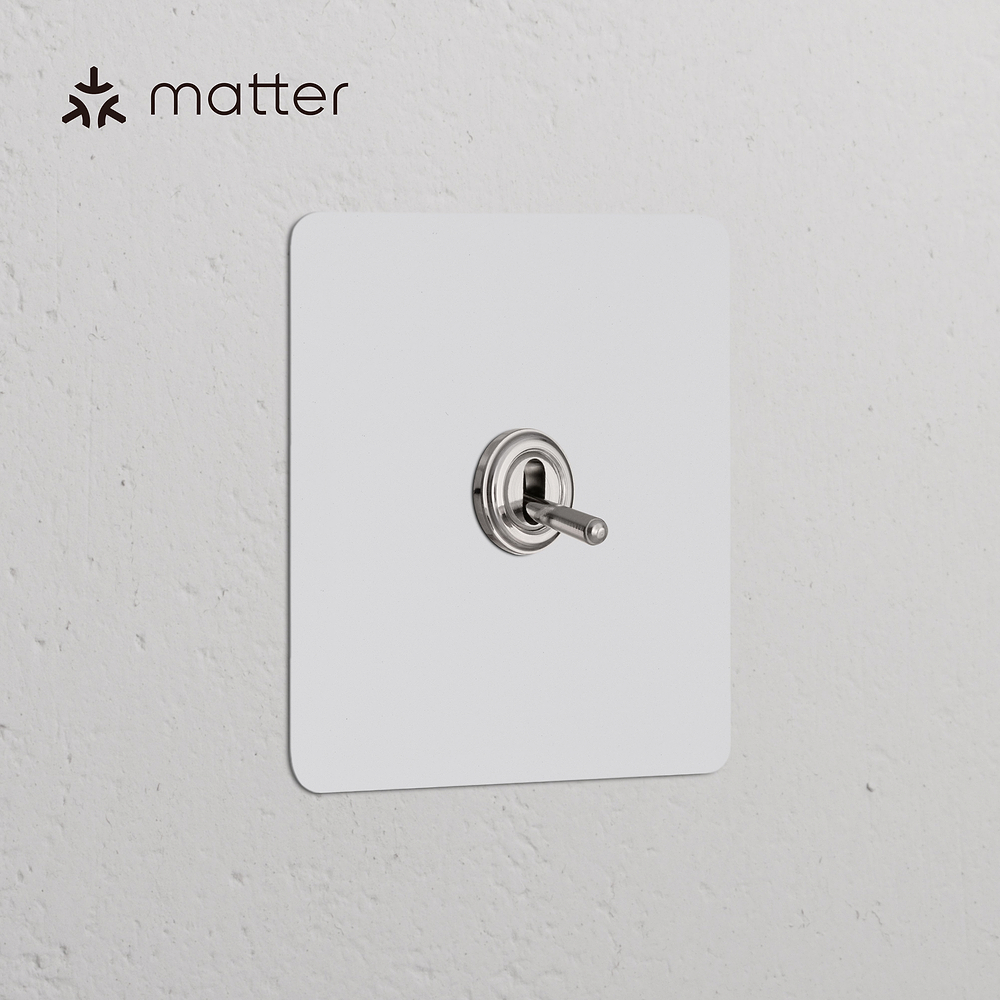 Single Smart Retractive Toggle Switch – Paintable Polished Nickel