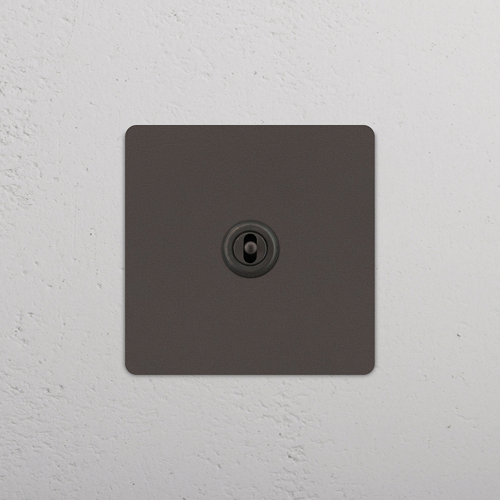 Grove Single Centre Retractive Toggle Switch - Bronze