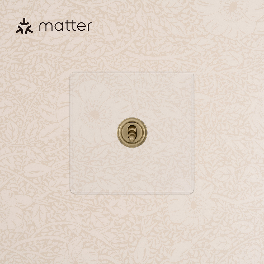 1G Smart Retractive Toggle Switch - Clear Antique Brass