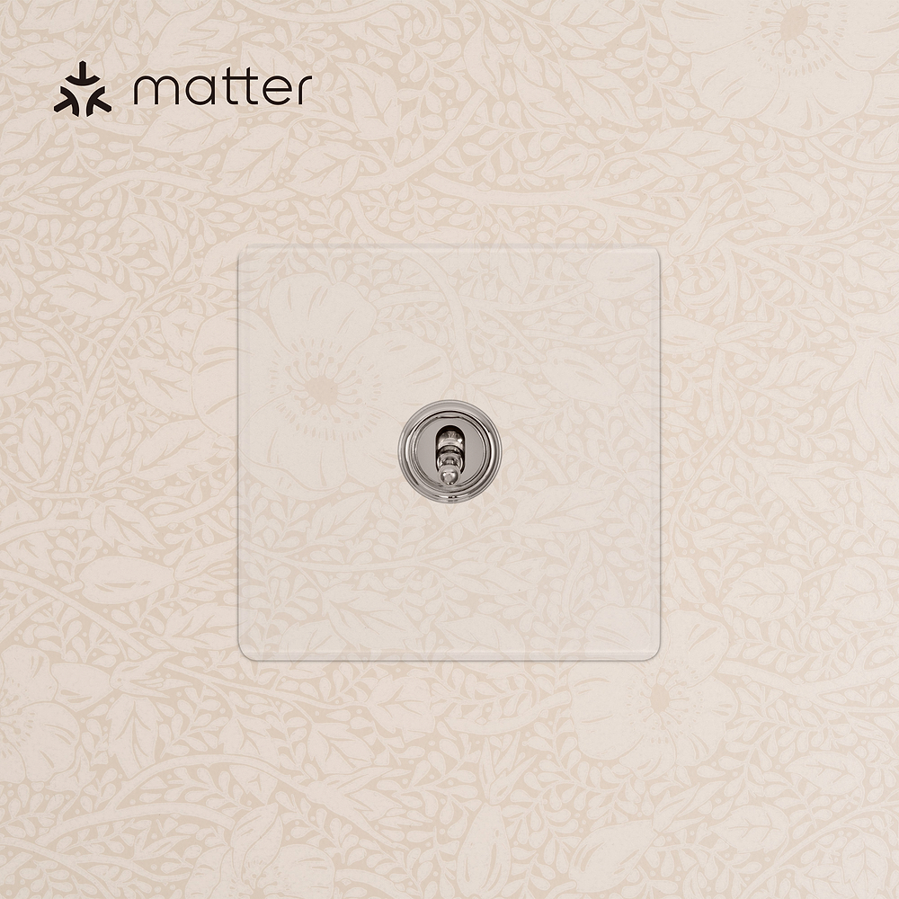 1G Smart Retractive Toggle Switch - Clear Polished Nickel