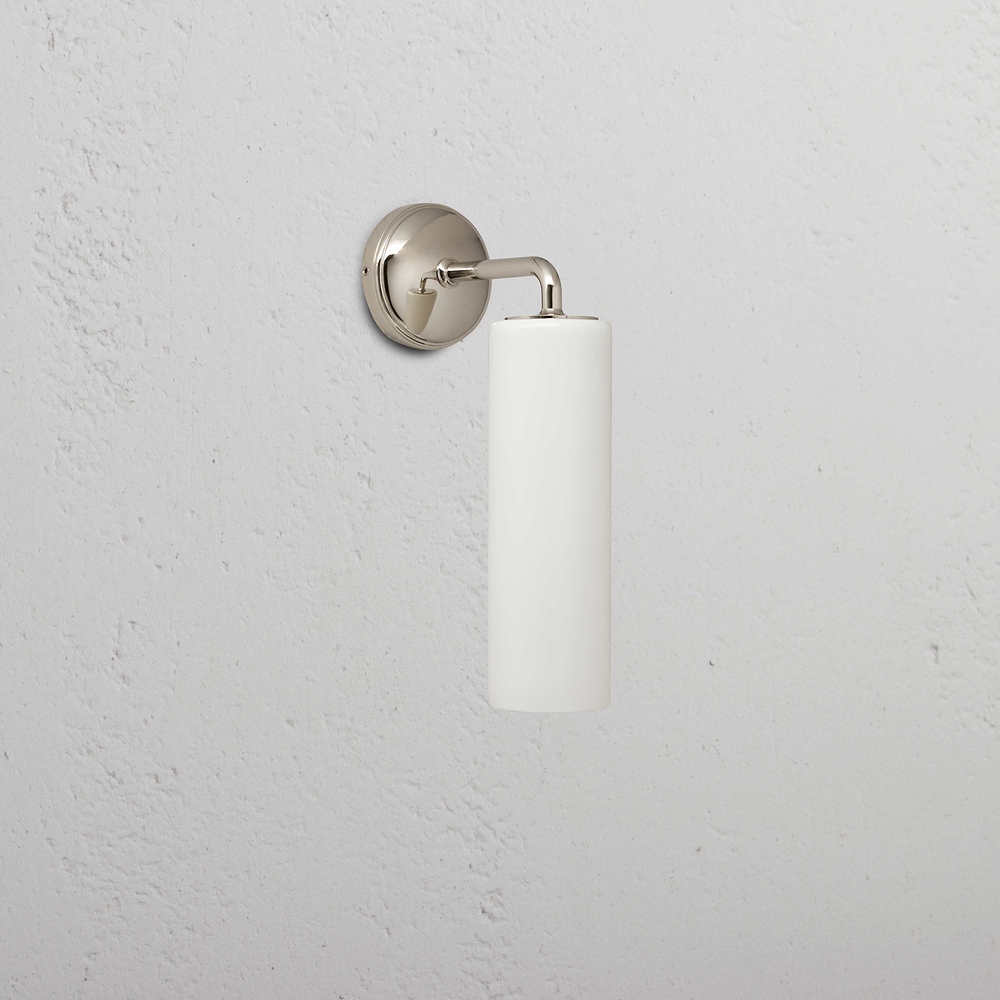Claremont Small Wall Light Fine Porcelain - Polished Nickel
