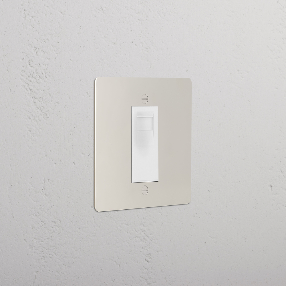 Single BT Master Socket - Polished Nickel | White