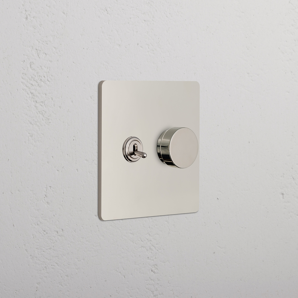 Grove 2G Toggle & Dimmer Switch - Polished Nickel