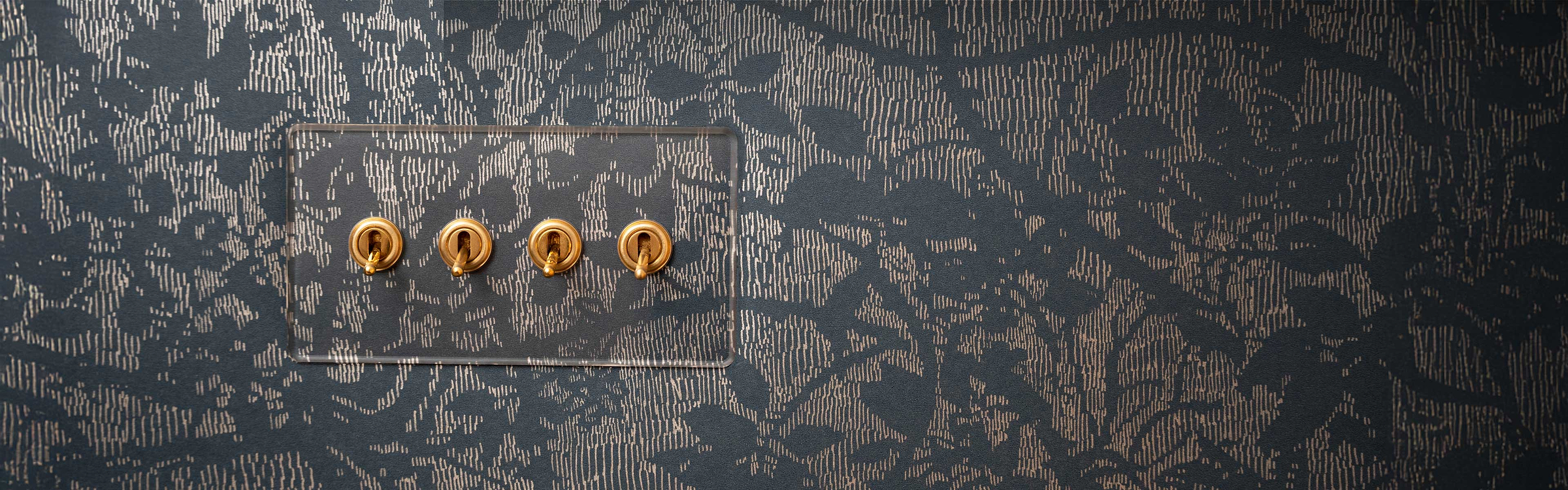 Kew - clear antique brass switches & sockets
