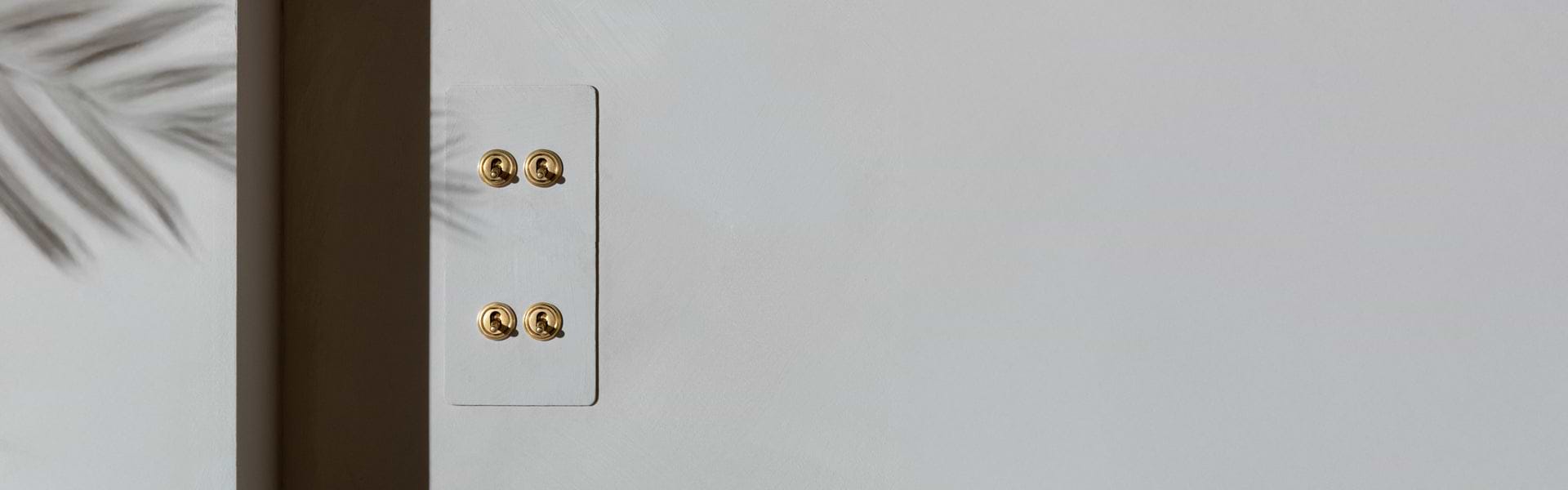 Paintable antique brass switches & sockets