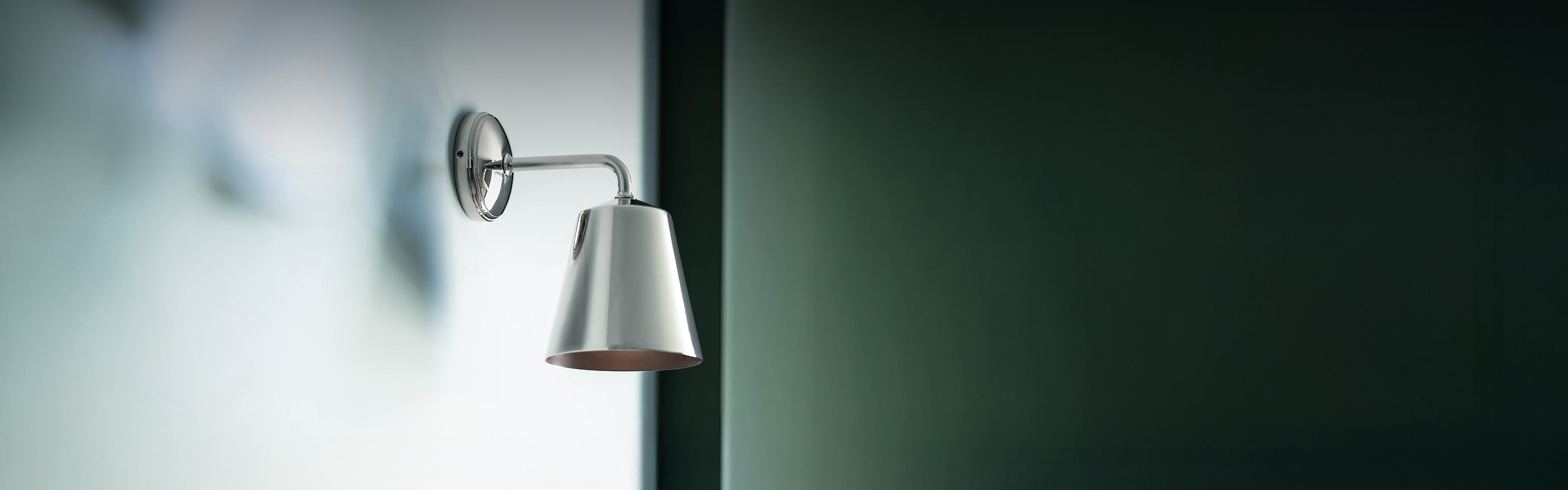 Polished nickel bathroom lights