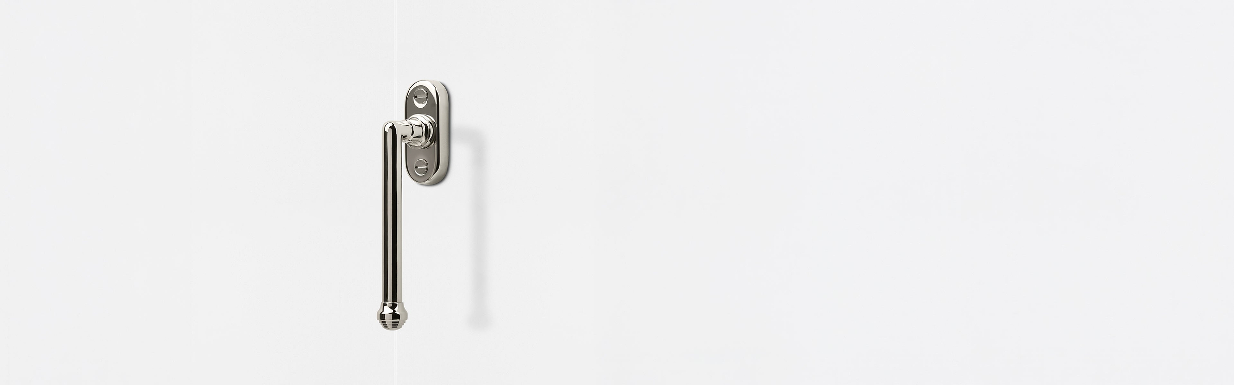 Polished nickel window hardware