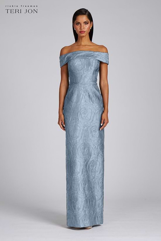 satin long dress black Ladivine 7493 Bridesmaids A Line Soft Maxi Slit Dress off the Shoulder Formal Bridesmaid 8 / Bateau neck Shoe Size (US Women's):6 TOVA MAXI DRESS CREAM 3% Spandex